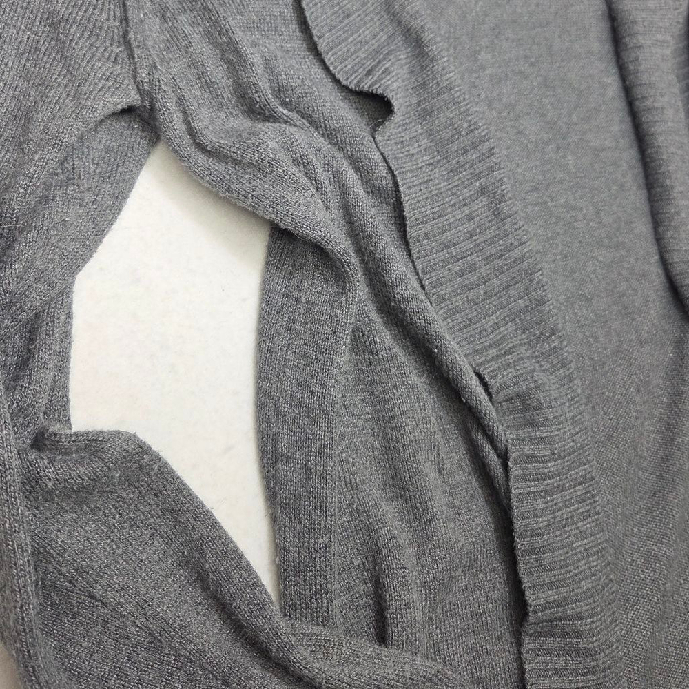 Women's LOFT Gray Open Front Cardigan Sweater M - Picture 2 of 8